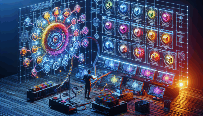 User setting up Google Merchant Center account, uploading product data via feed, with screens showing attributes and compliance policies.