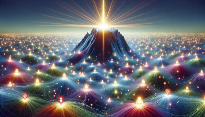 Leveraging TikTok For Off-Page SEO: Vibrant TikTok videos boosting brand's search engine ranking with rising graphs and increased traffic.